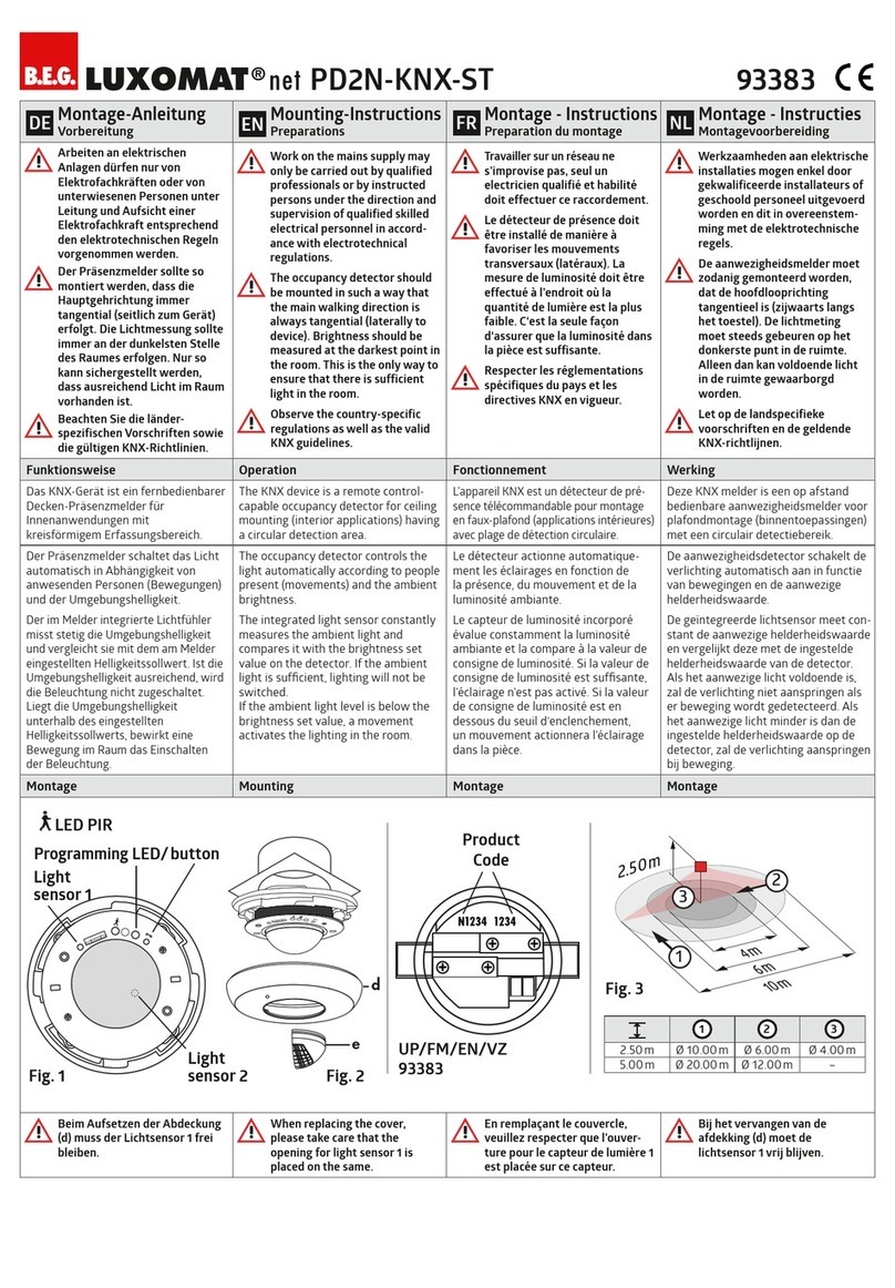 B.E.G. LUXOMAT PD2N-KNX-ST-EM User manual