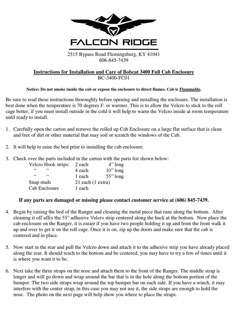 FALCON RIDGE Bobcat 3400 Installation manual FALCON RIDGE Bobcat 3400 Installation manual