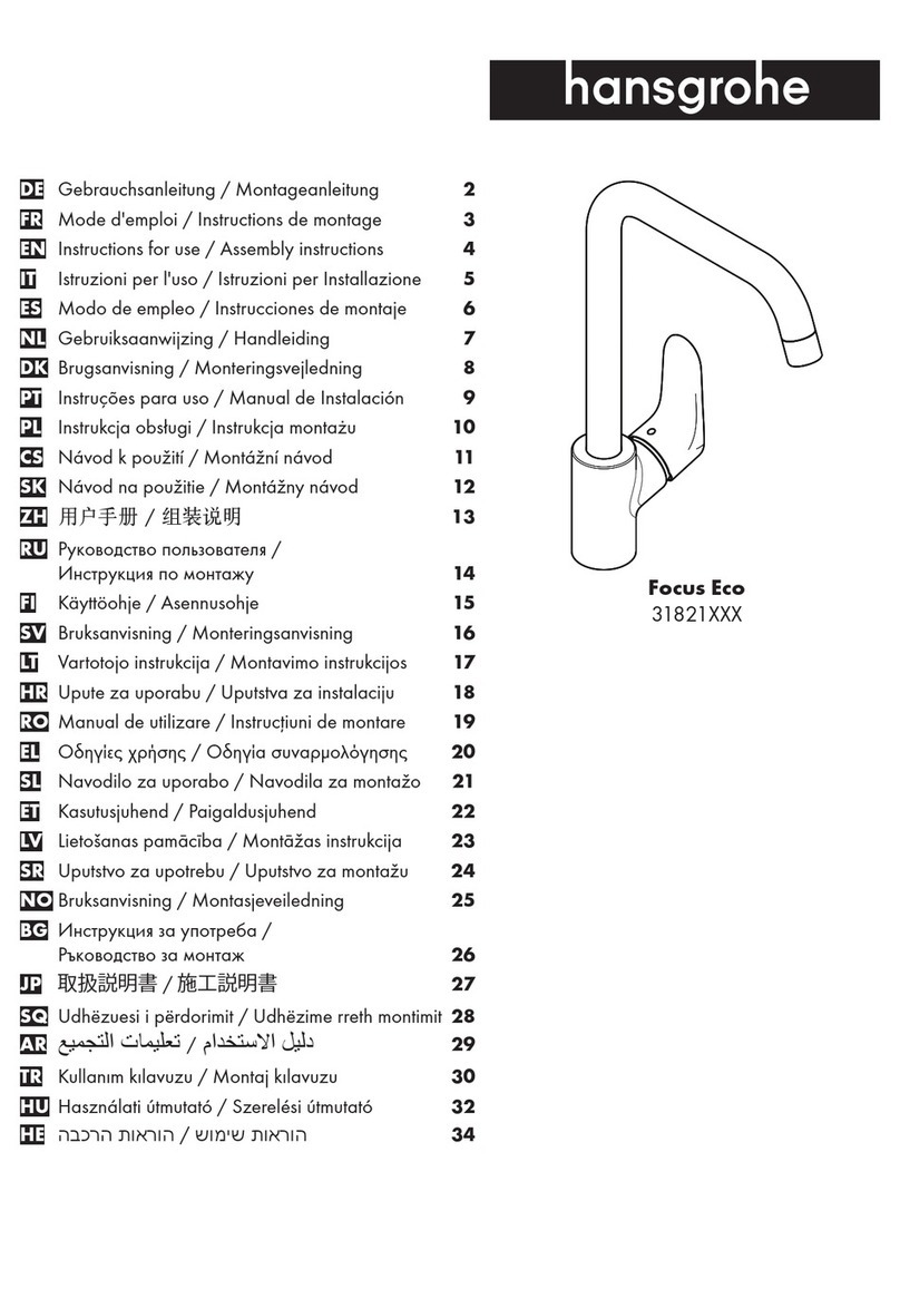Hans Grohe Focus Eco 31821 Series User manual Hans Grohe Focus Eco 31821 Series User manual