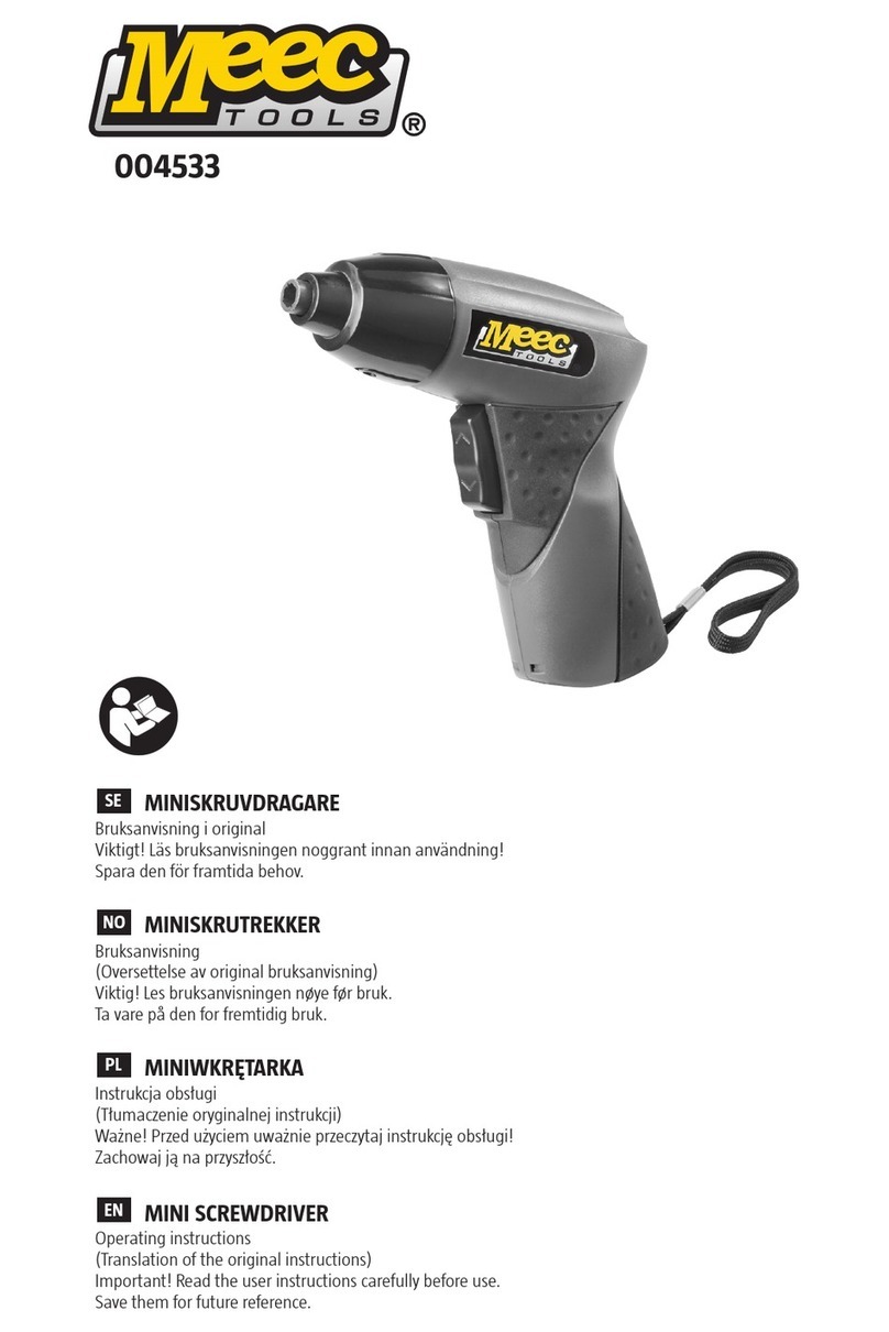 Meec tools 004533 operating instructions