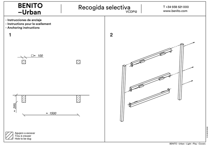 BENITO Urban Recogida selectiva VCDP12 Installation instructions BENITO Urban Recogida selectiva VCDP12 Installation instructions