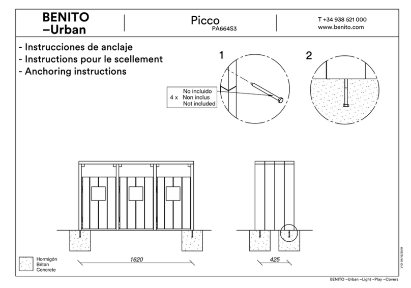 BENITO Urban Picco PA664S3 Anchoring instructions