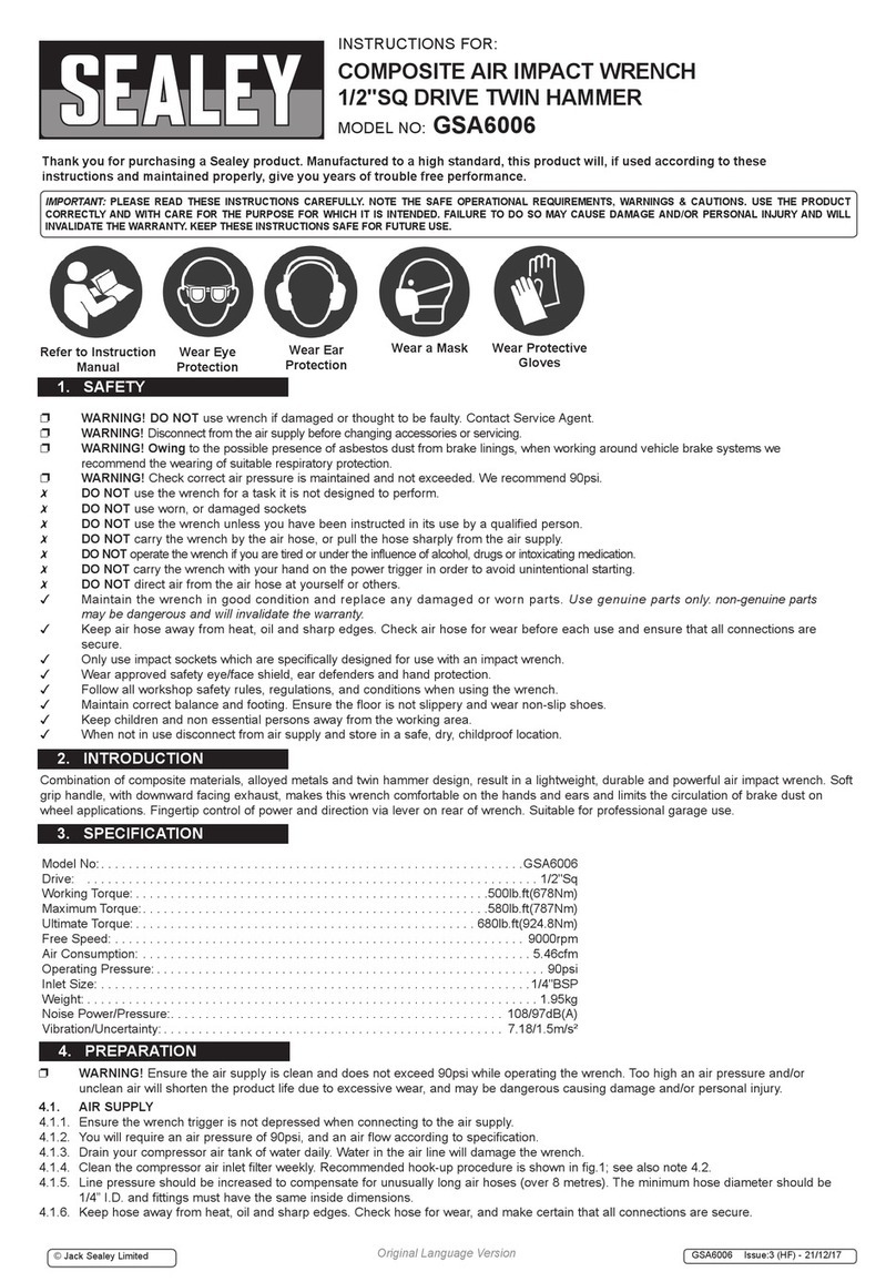 Sealey GSA6006 instructions