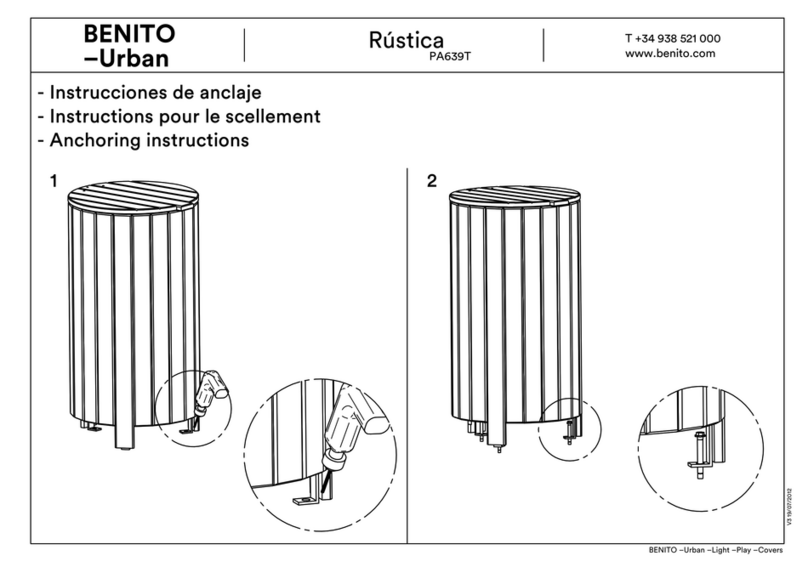 BENITO Urban Rustica PA639T Installation instructions BENITO Urban Rustica PA639T Installation instructions