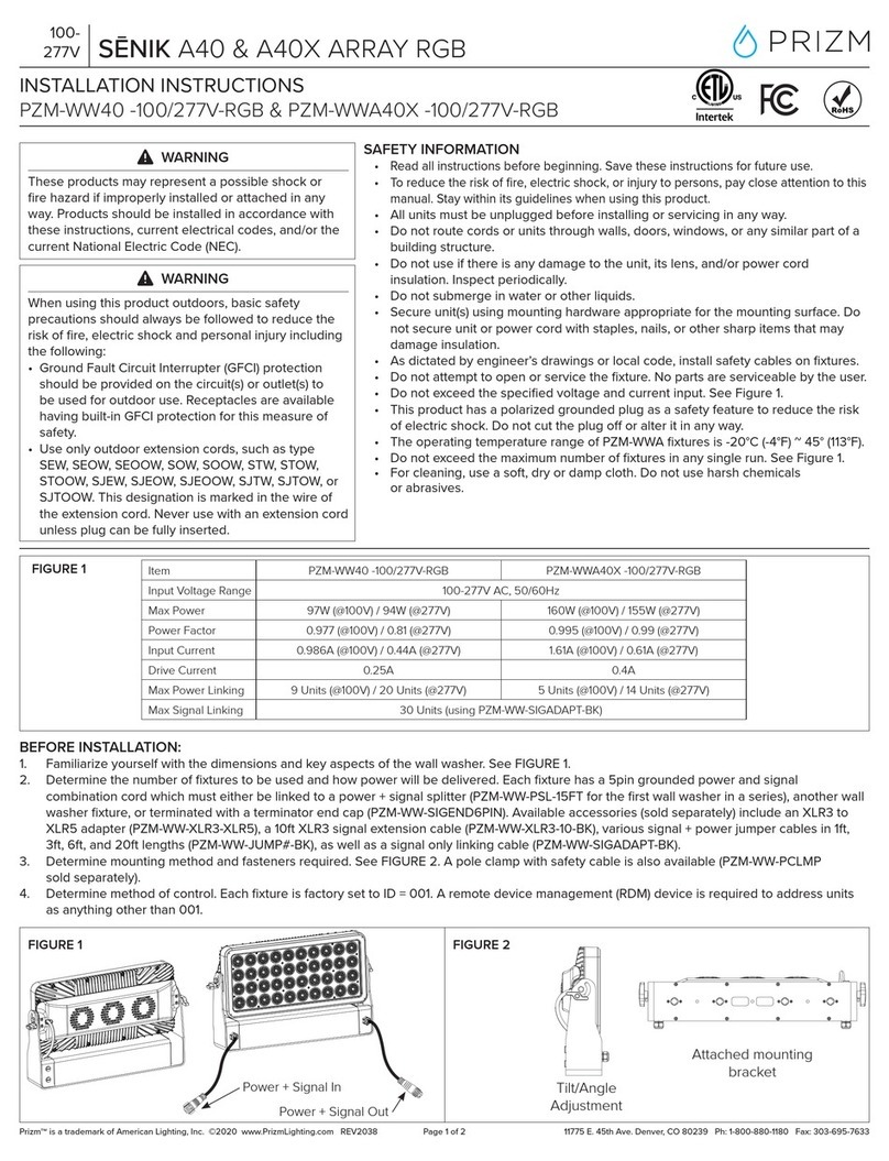PRIZM SENIK A40 User manual