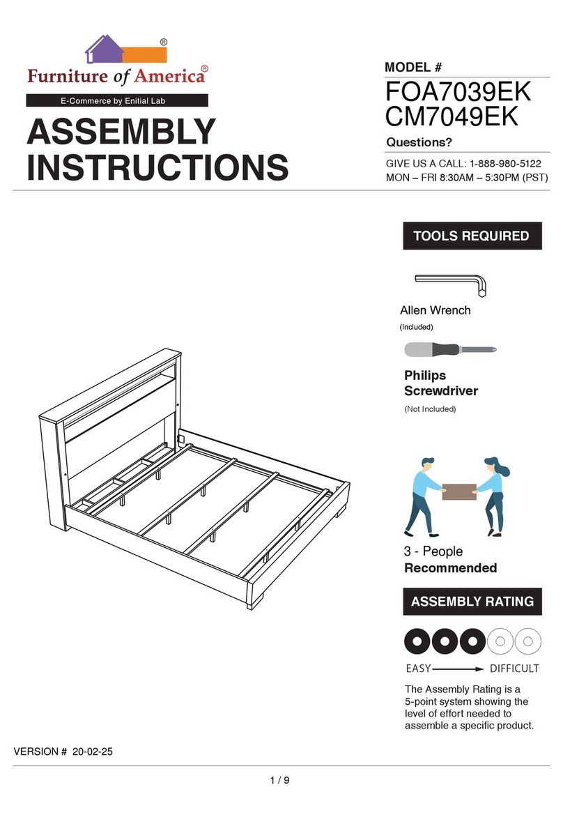 Furniture of America FOA7039EK Assembly instructions