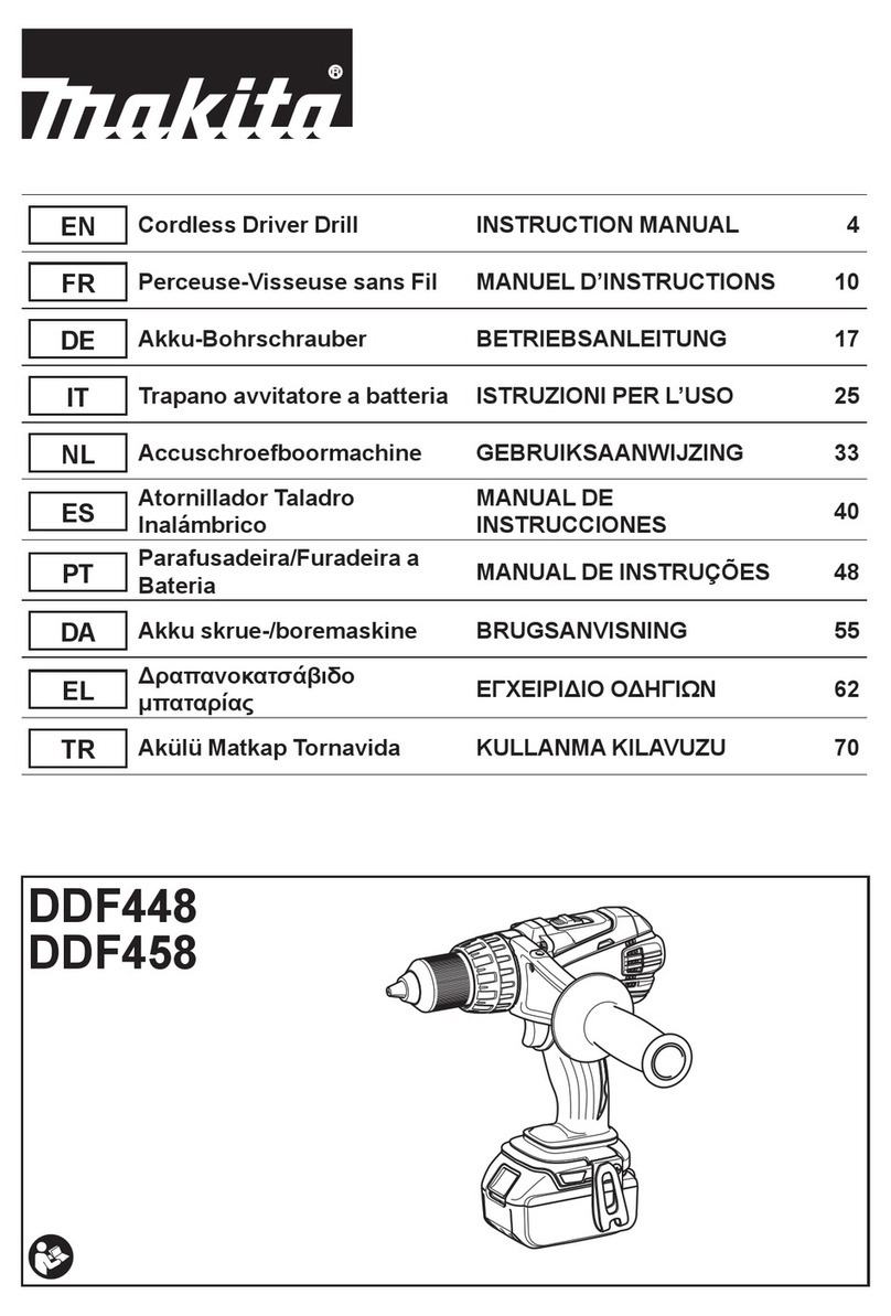 Makita DDF458ZJ User manual