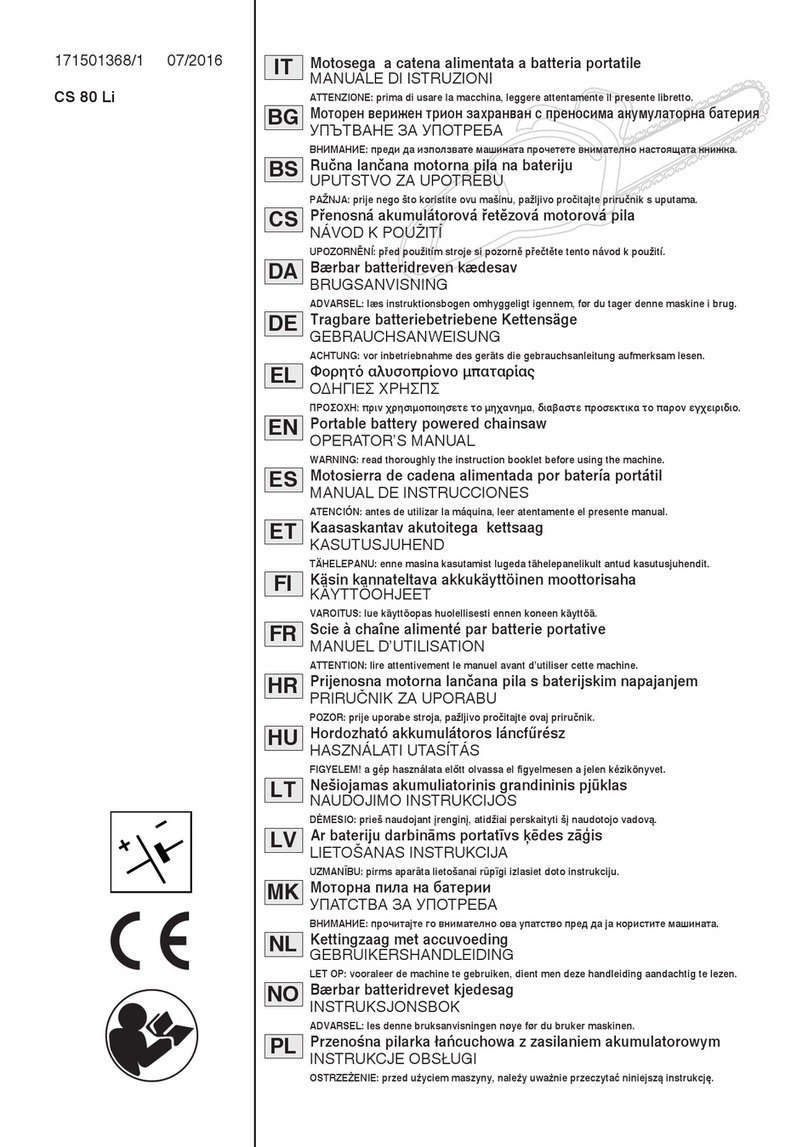 Stiga CS 80 Li User manual