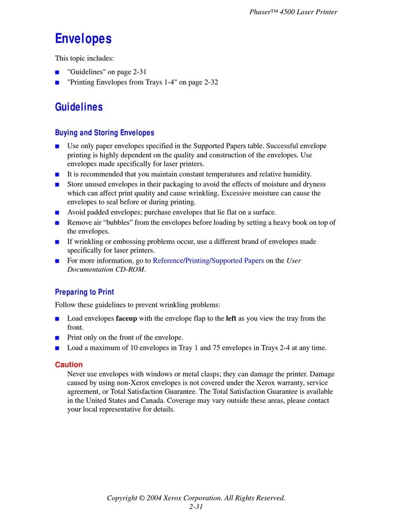 Xerox Phaser 4500 User manual