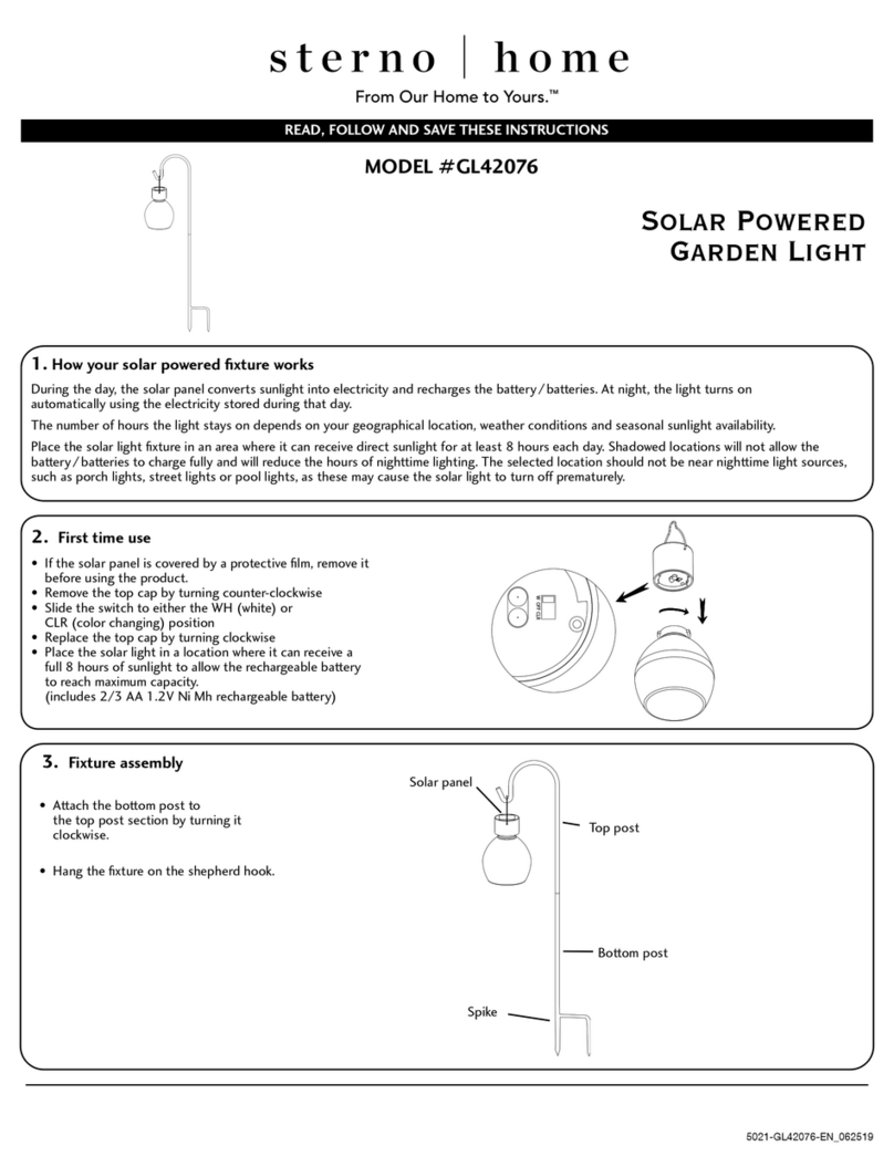 STERNO HOME GL42076 User manual