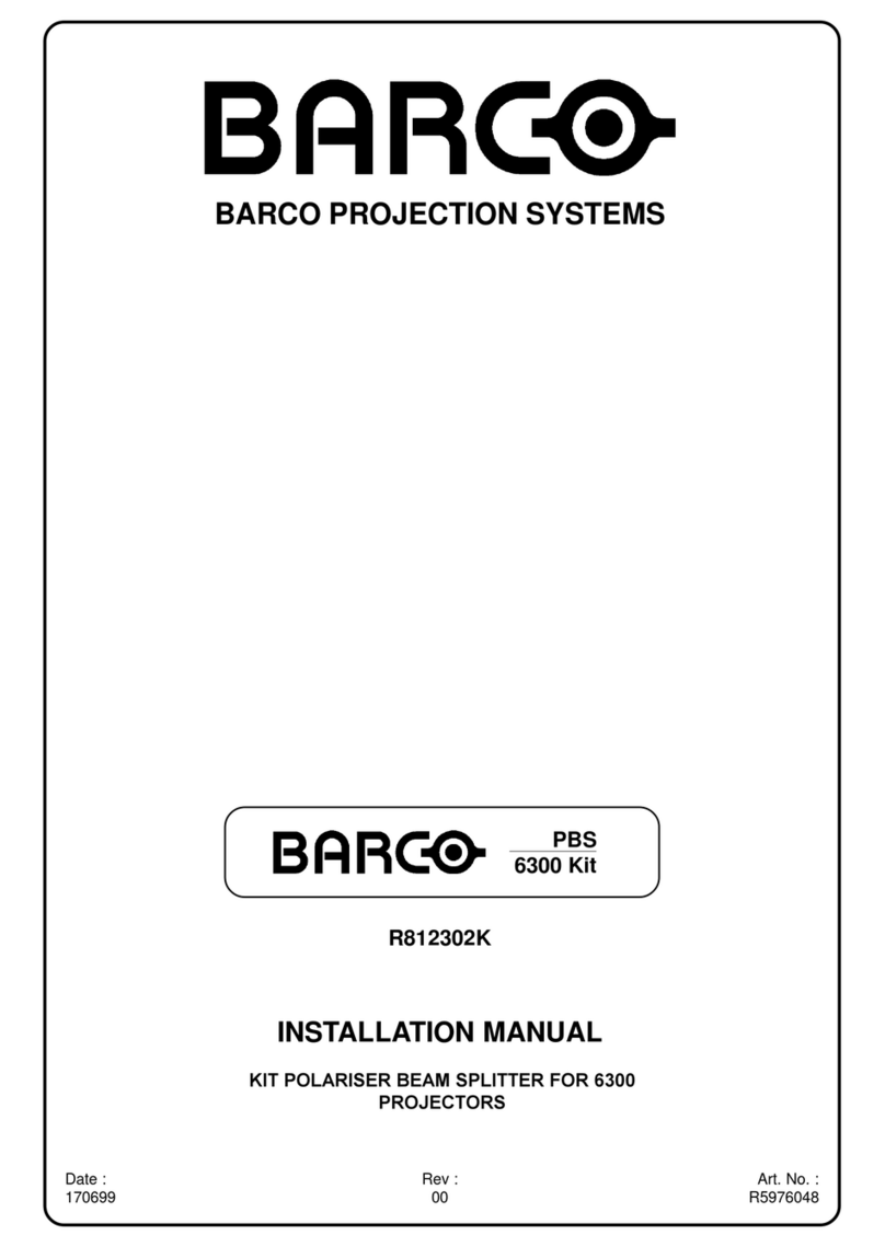 Barco R812302K installation manual Barco R812302K installation manual