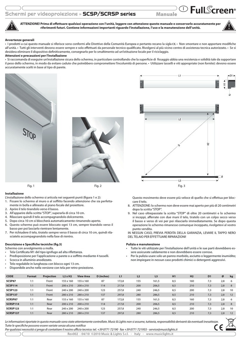 Music & Lights FullScreen SCSP Series user manual