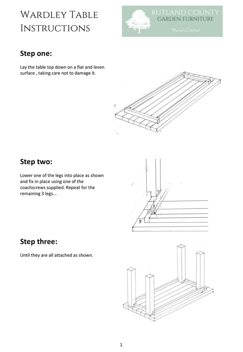 Rutland County Garden Furniture Wardley Table instructions
