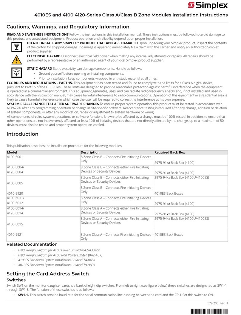 Simplex 4010ES User manual