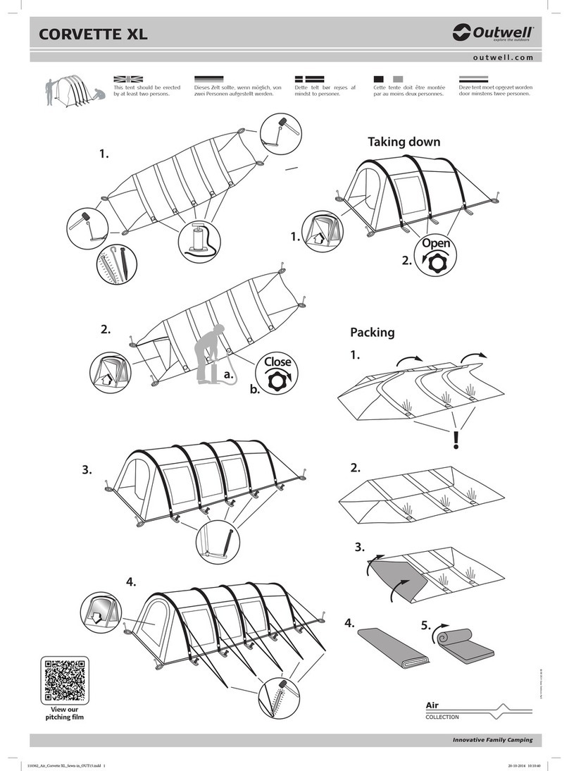 Outwell CORVETTE XL quick start guide