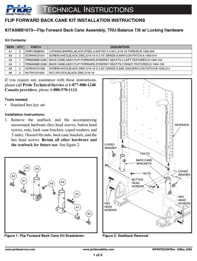 Pride Mobility KITASMB1673 Owner's manual