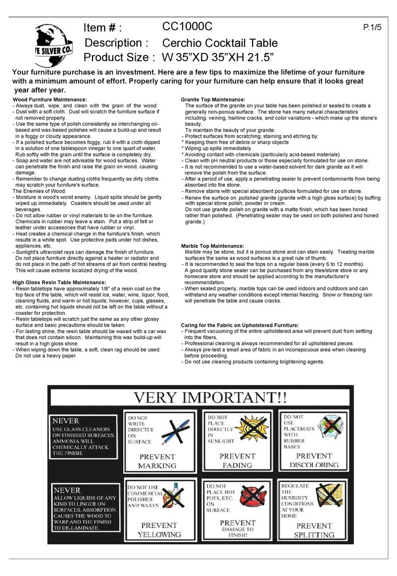 Steve Silver Cerchio CC1000C quick start guide Steve Silver Cerchio CC1000C quick start guide