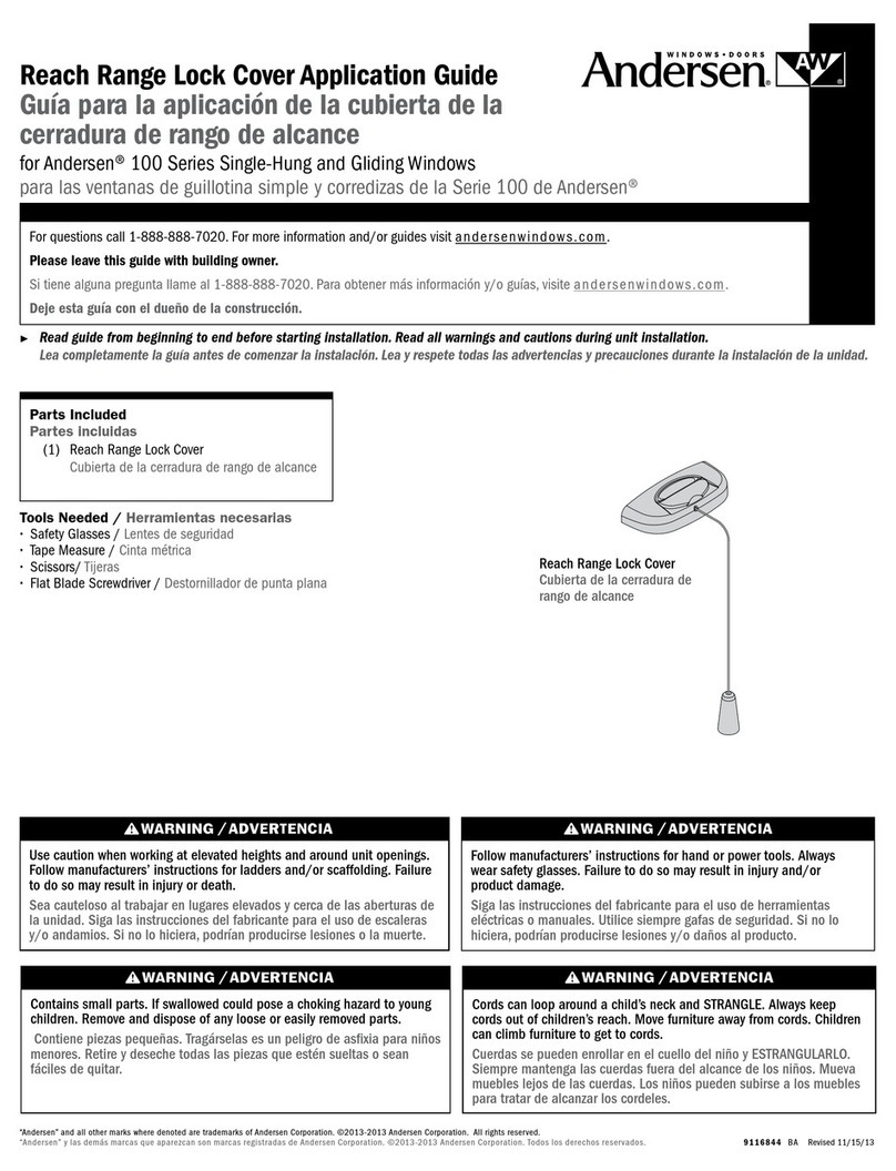 Andersen Windows & Doors 100 Series Application guide