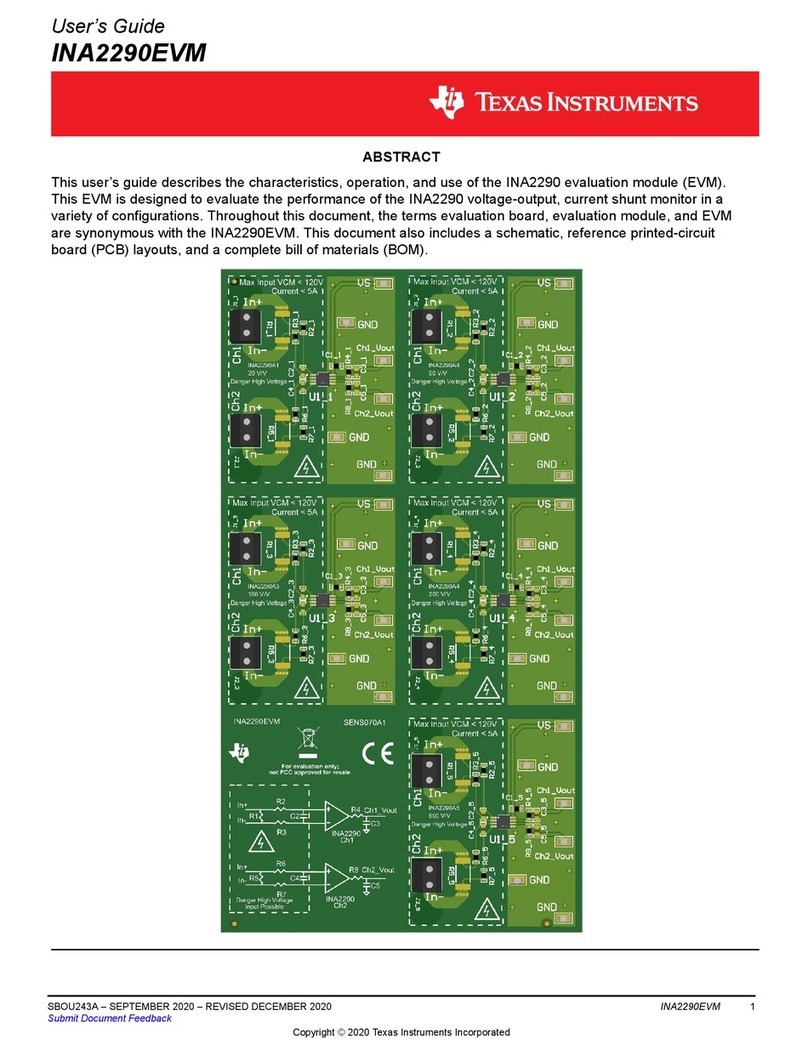 Texas Instruments INA2290EVM User manual