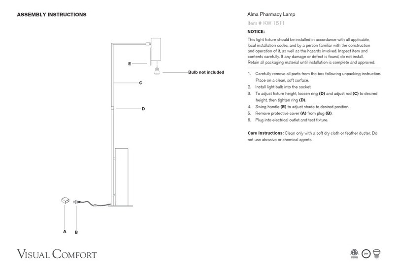 Visual Comfort & Co. Alma Assembly instructions Visual Comfort & Co. Alma Assembly instructions
