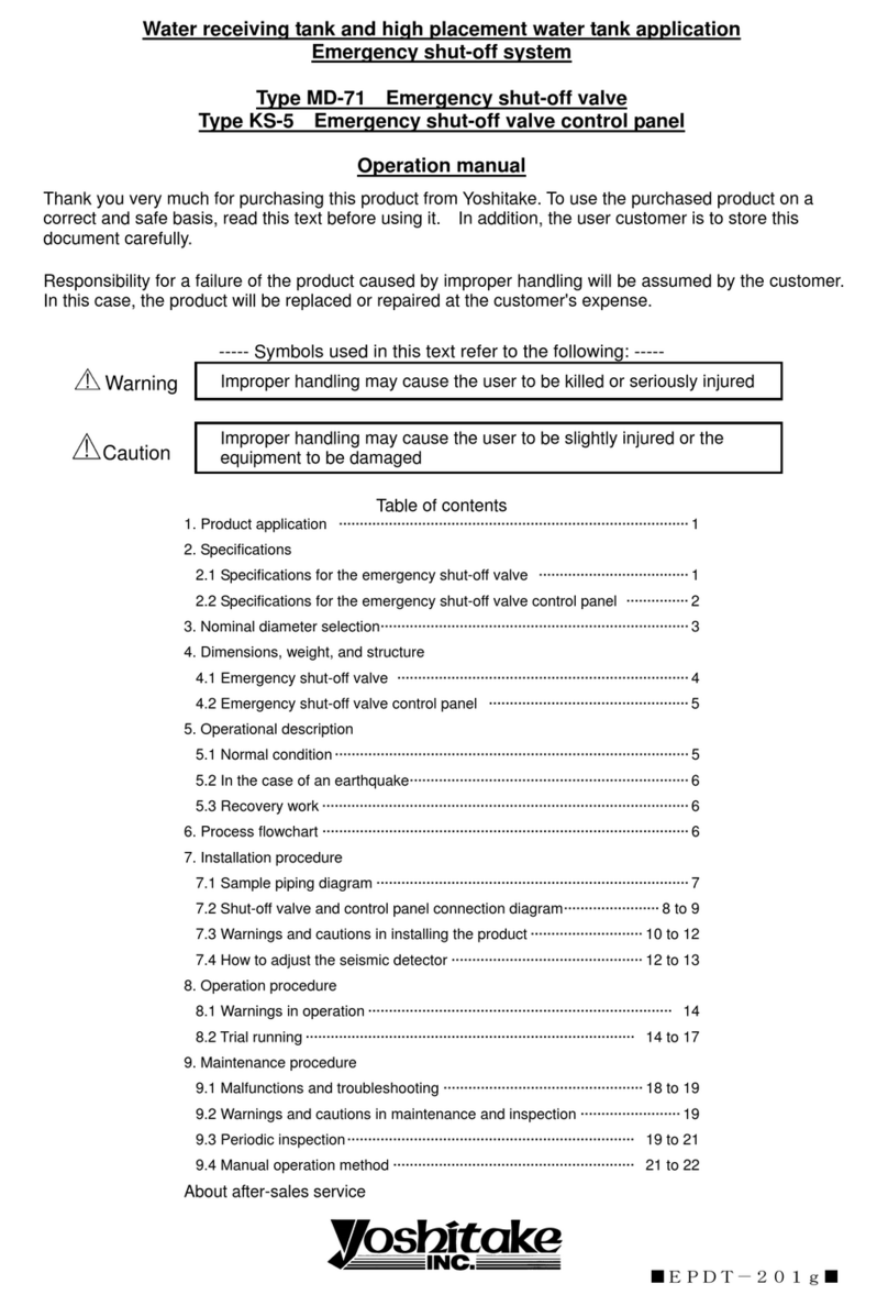 Yoshitake MD-71 Operation manual