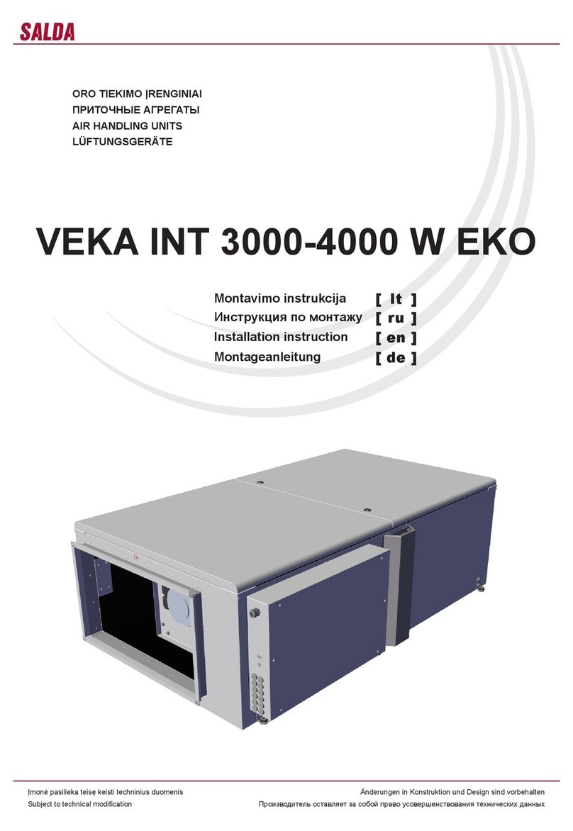 Salda VEKA INT W 3000 EKO Installation instruction