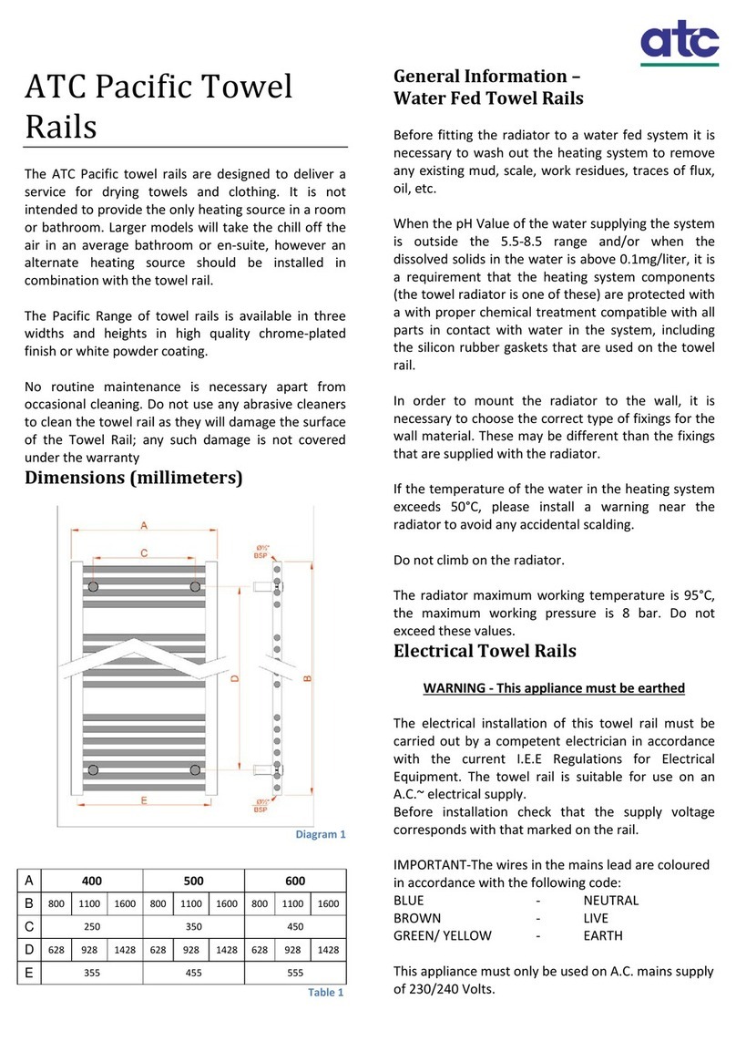 ATC Pacific Towel Rails manual