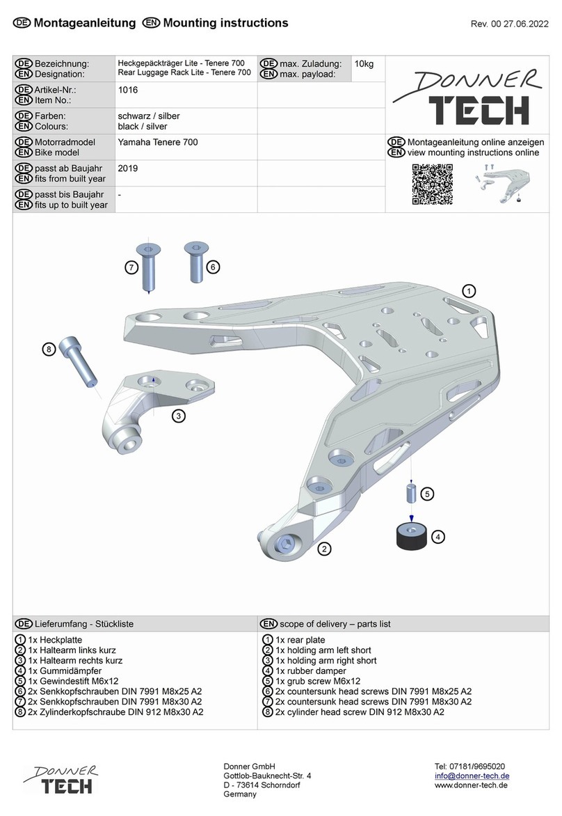 Donner TECH 1016 Mounting instructions