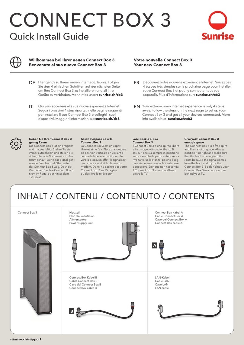 Sunrise CONNECT BOX 3 Quick install guide