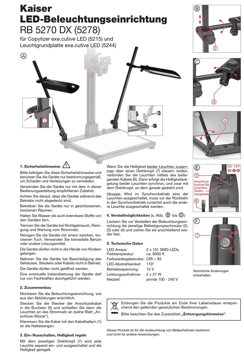 Kaiser Fototechnik RB 5270 DX quick start guide