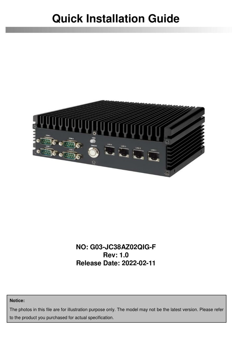 JETWAY JBC38AZ02-2LU Quick installation guide