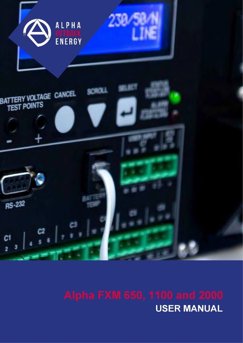 Alpha Outback Energy Alpha FXM 650 user manual