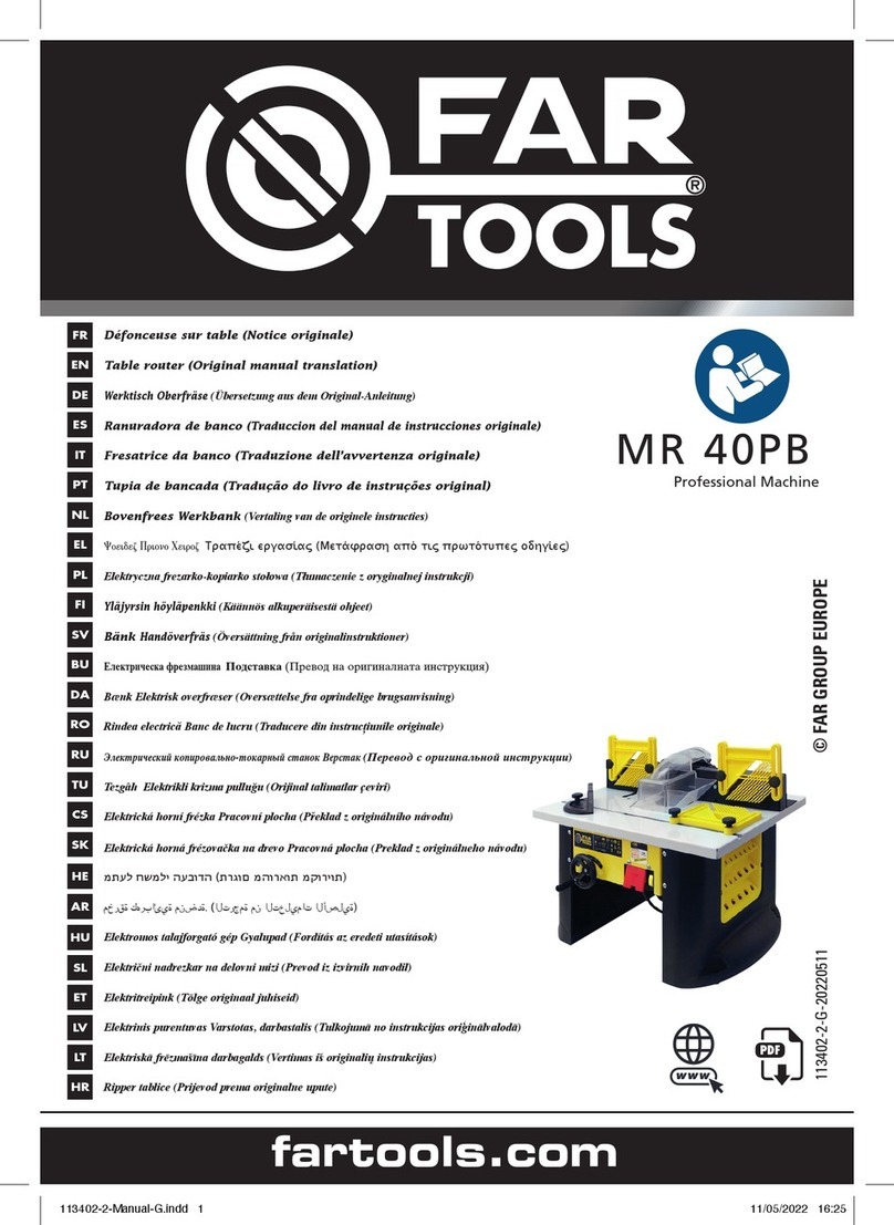 Far Tools MR 40PB Use and care manual