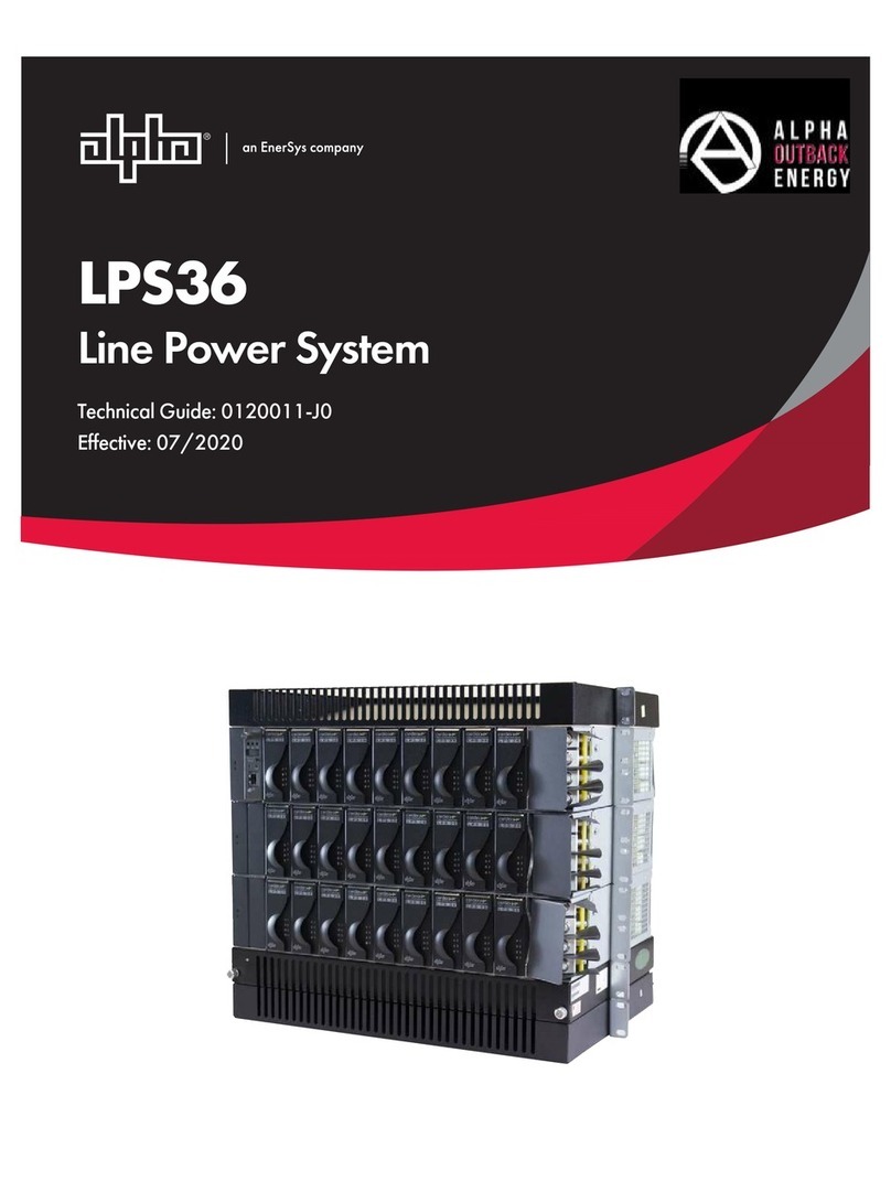 EnerSys alpha LPS36 Quick start guide EnerSys alpha LPS36 Quick start guide