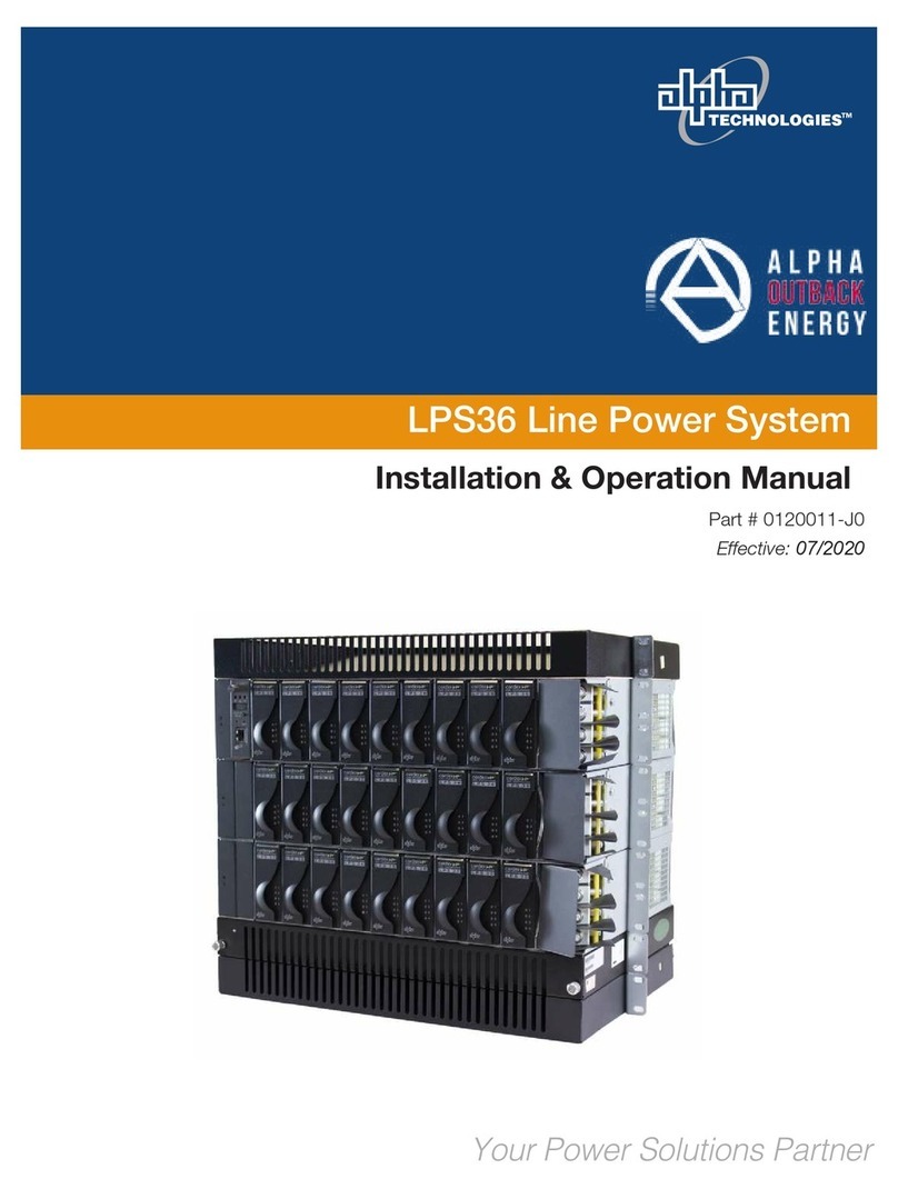 Alpha Technologies ALPHA OUTBACK ENERGY LPS36 User manual Alpha Technologies ALPHA OUTBACK ENERGY LPS36 User manual