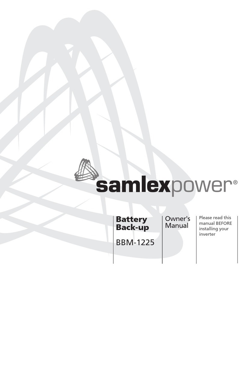 Samlexpower BBM-1225 owner's manual