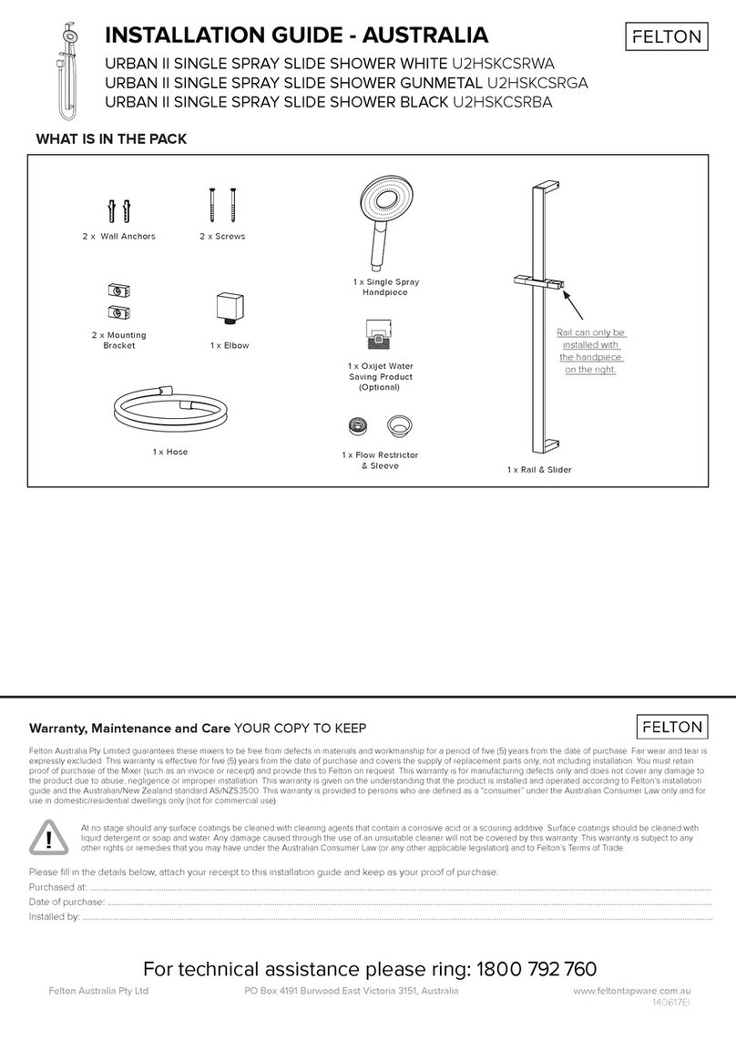 Felton URBAN II U2HSKCSRGA User manual Felton URBAN II U2HSKCSRGA User manual