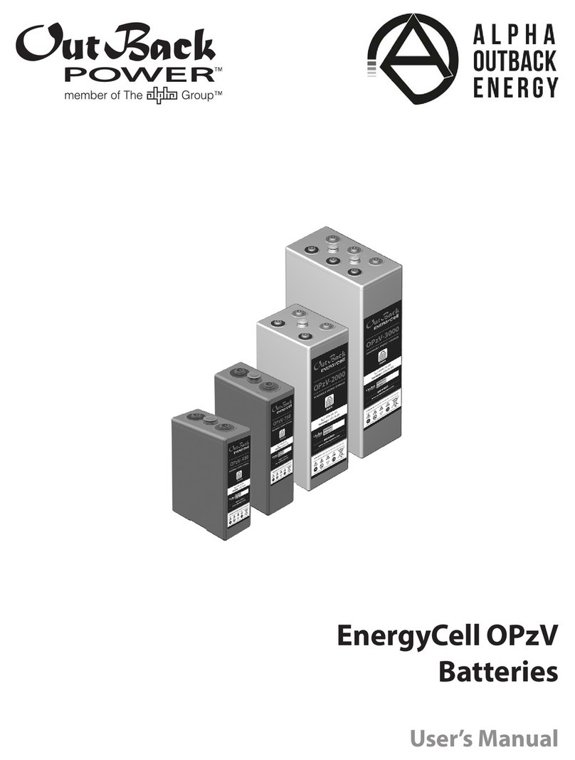 Alpha OUT BACK POWER EnergyCell OPzV 450 user manual