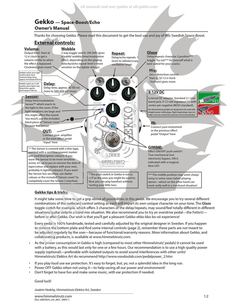 Himmelstrutz Gekko owner's manual