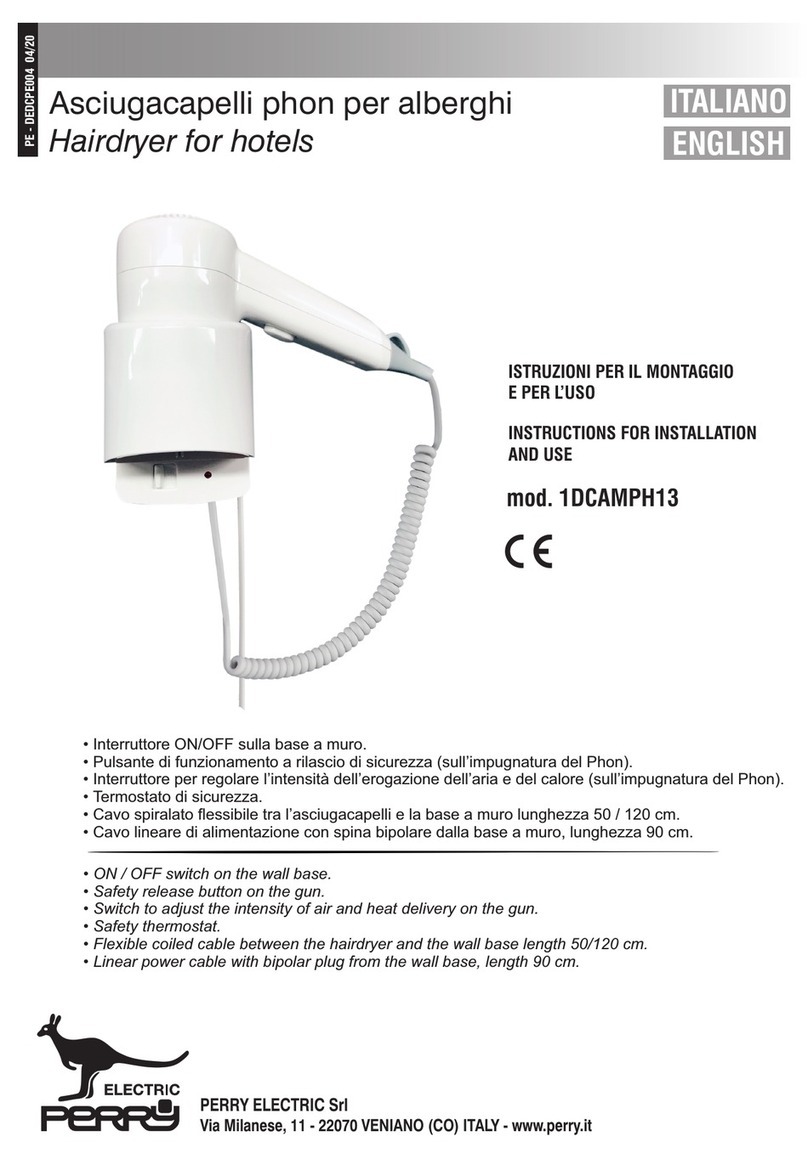 Perry Electric 1DCAMPH13 Instructions for installation and use