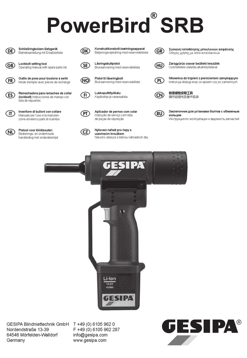 Gesipa PowerBird SRB 4,8 Operating manual with spare parts list