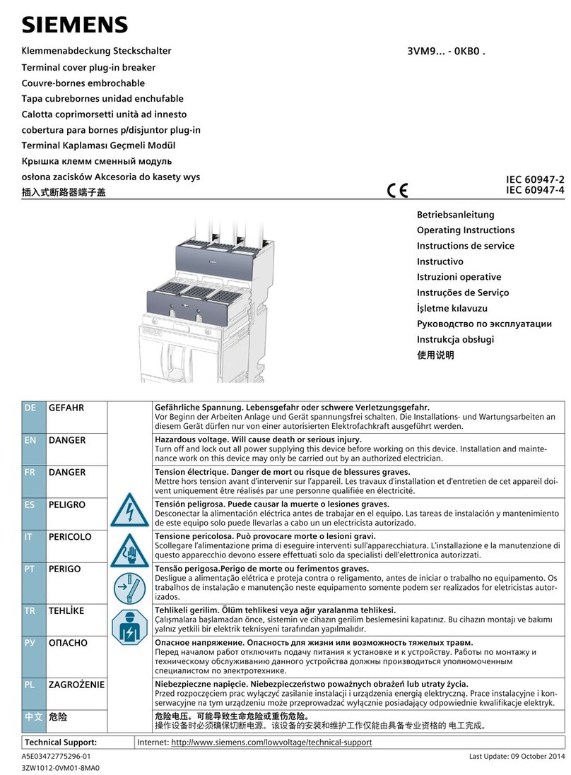 Siemens 3VM9-0KB0 Series User manual