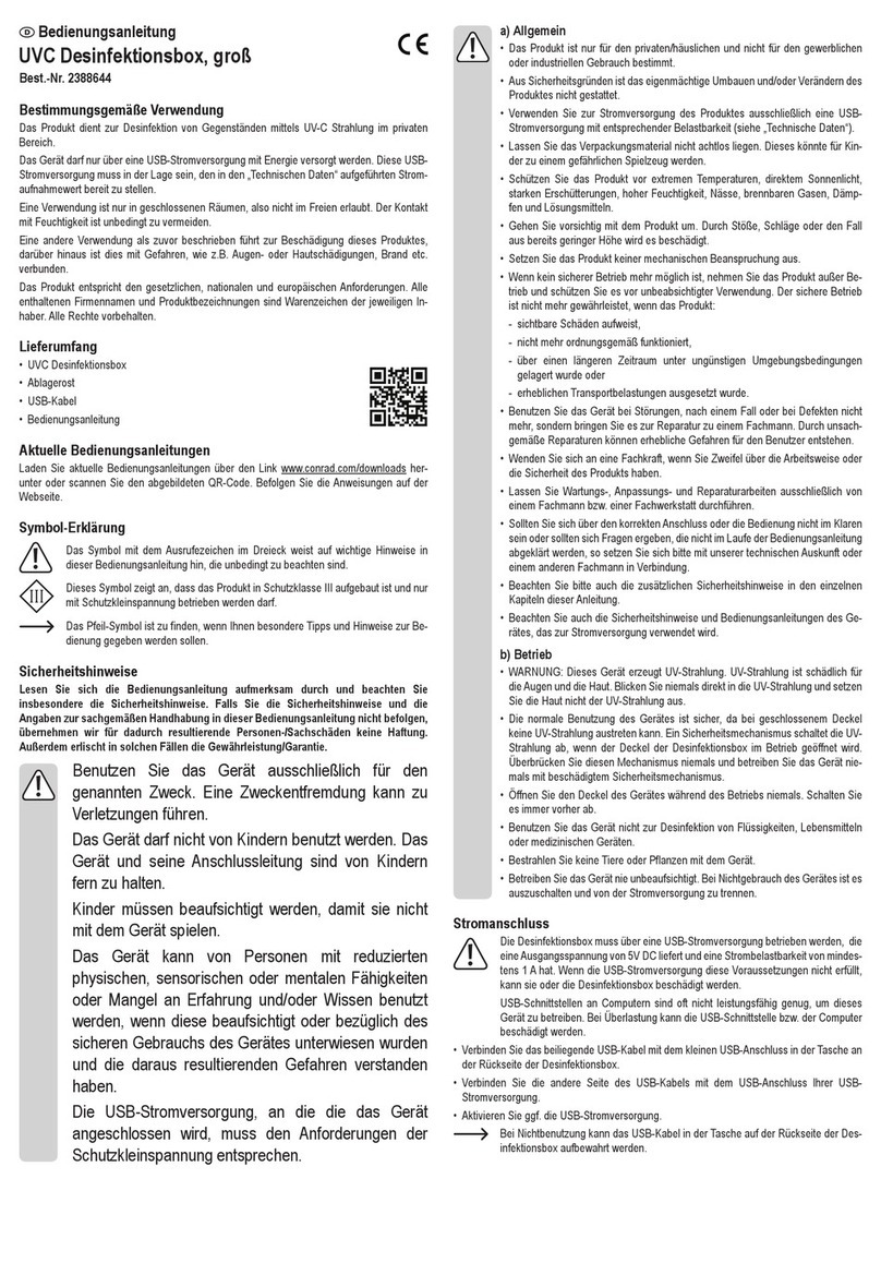 Conrad LUM-U260S-01 operating instructions Conrad LUM-U260S-01 operating instructions
