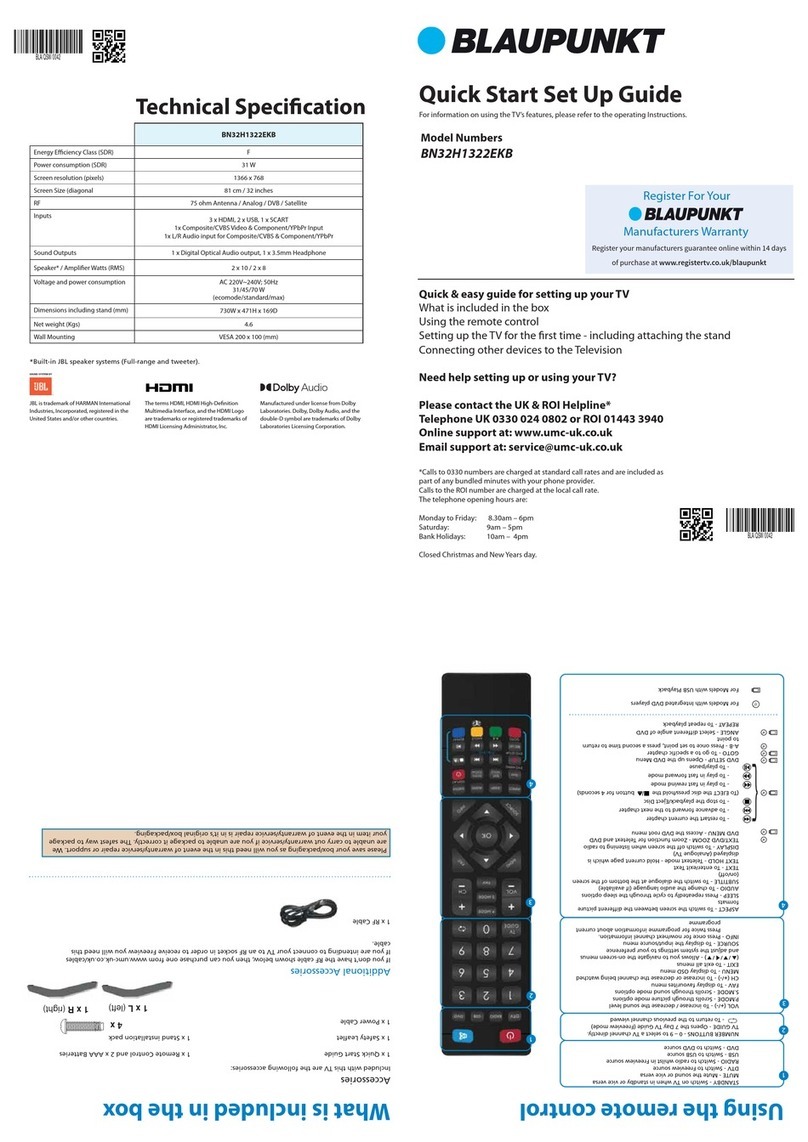 Blaupunkt BN32H1322EKB User manual
