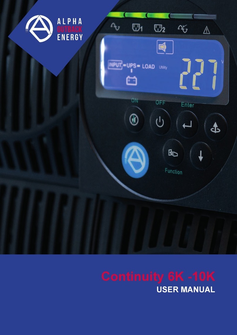 Alpha Outback Energy Continuity 6K user manual