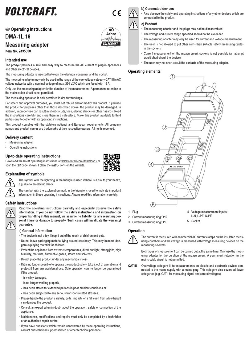 VOLTCRAFT DMA-1L 16 operating instructions