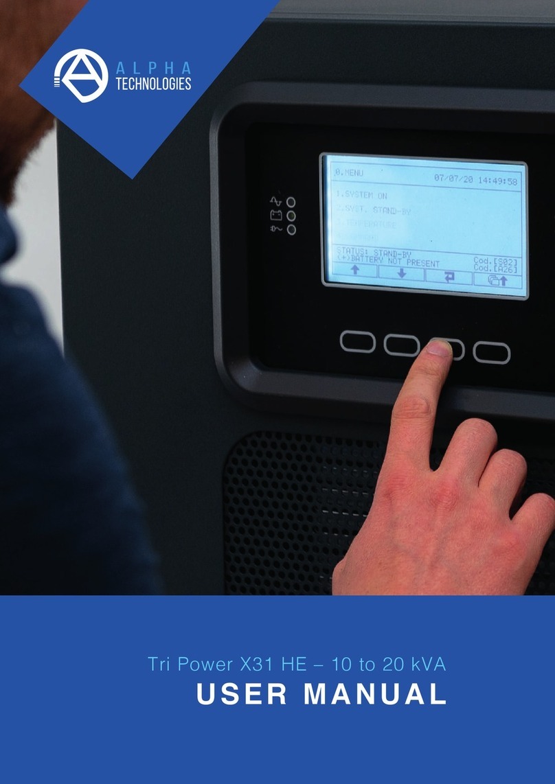 Alpha Technologies Tri Power X31 HE user manual