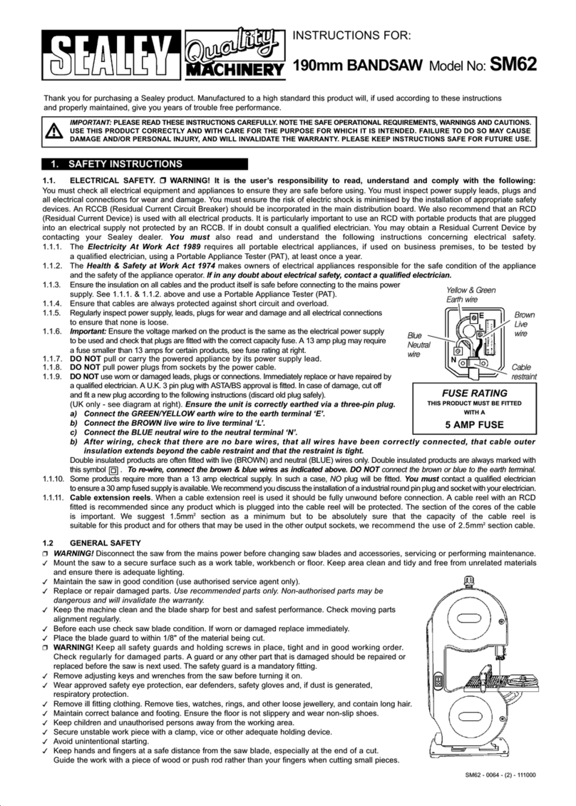 Sealey SM62 instructions