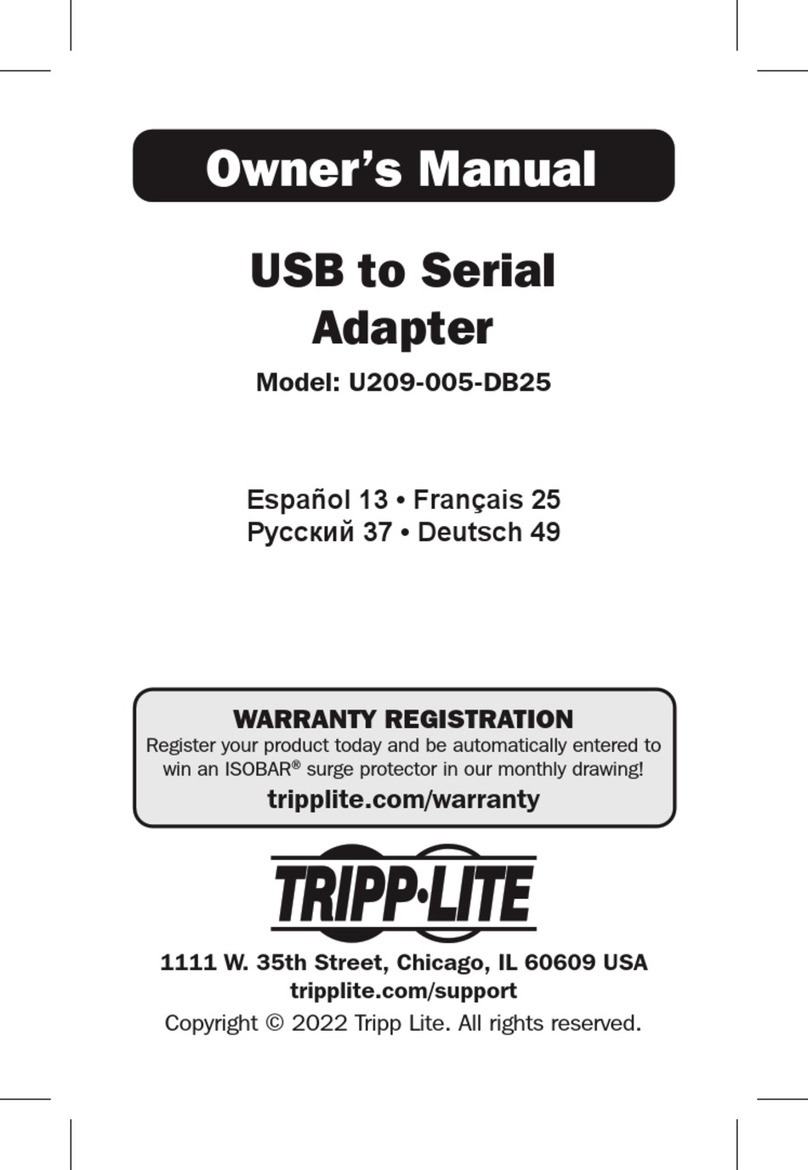 Tripp Lite U209-005-DB25 User manual
