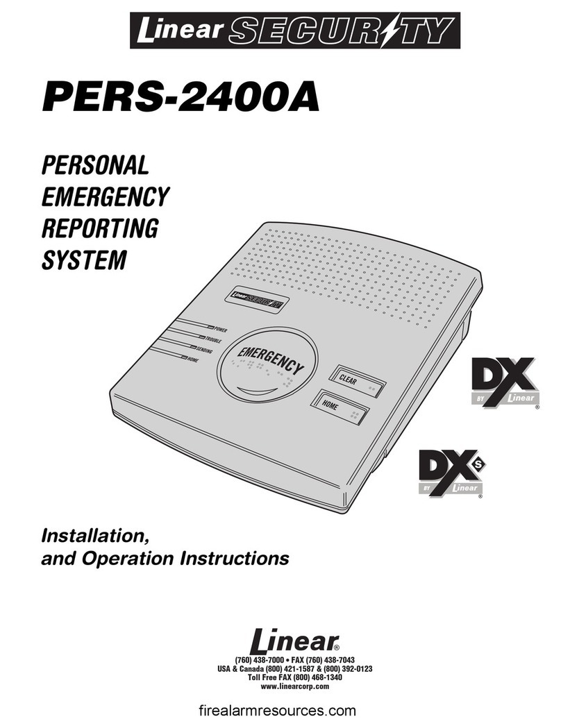 Linear Security PERS2400A Assembly, installation and operation instructions